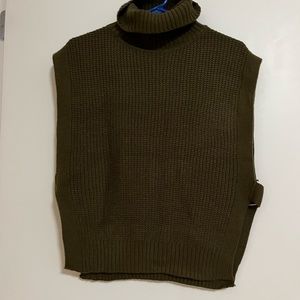 Olive green smock top